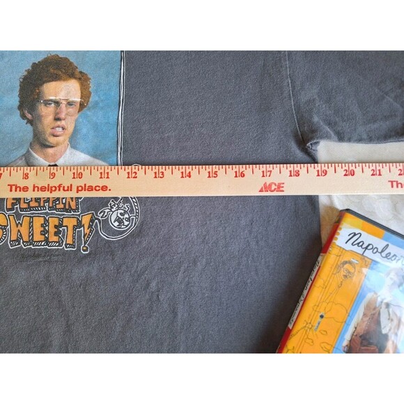 Vintage Napoleon Dynamite Flippin Sweet Movie Promo Gray T Shirt Mens M & DVD - Picture 7 of 12